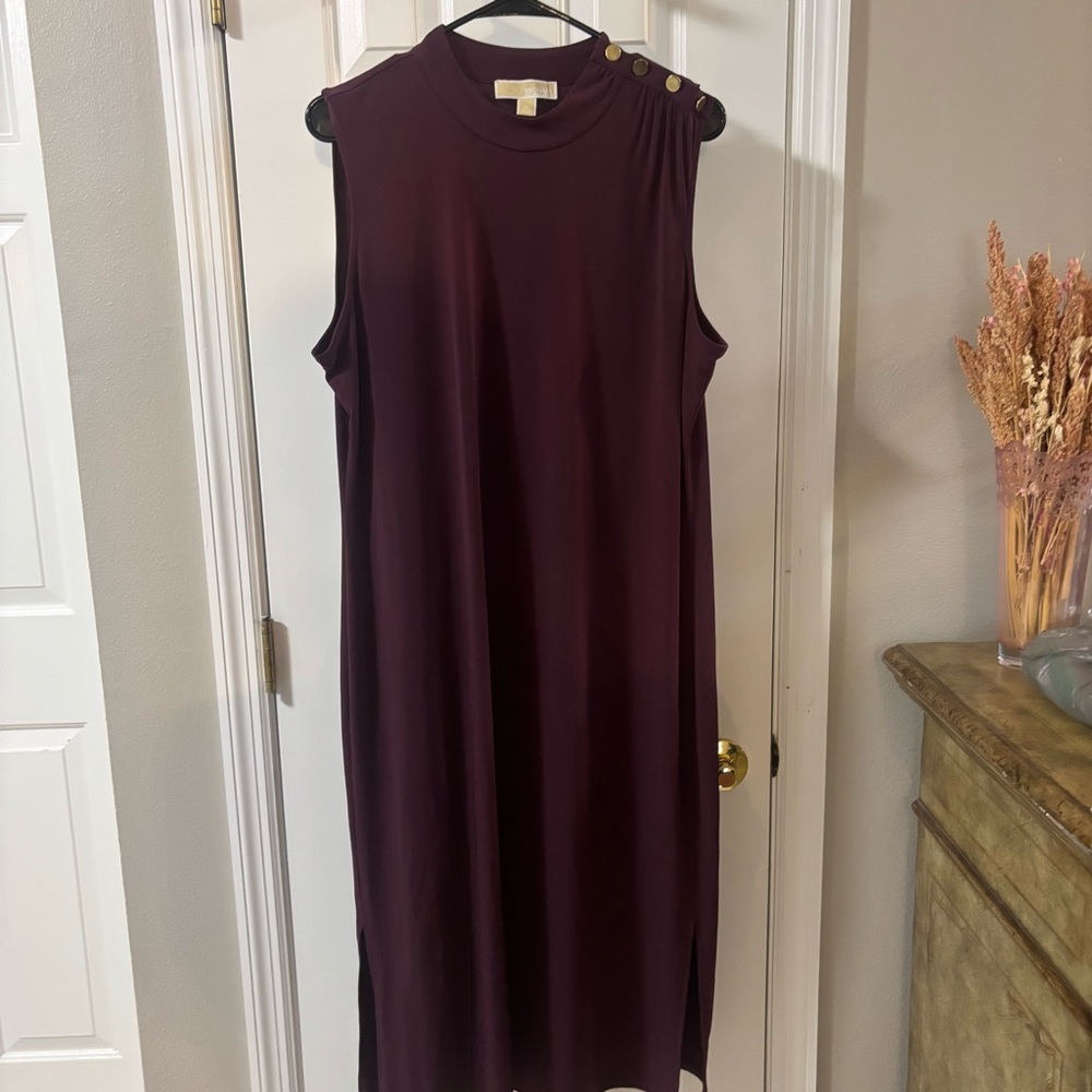 Michael Kors Midi Purple Dress Business Casual
